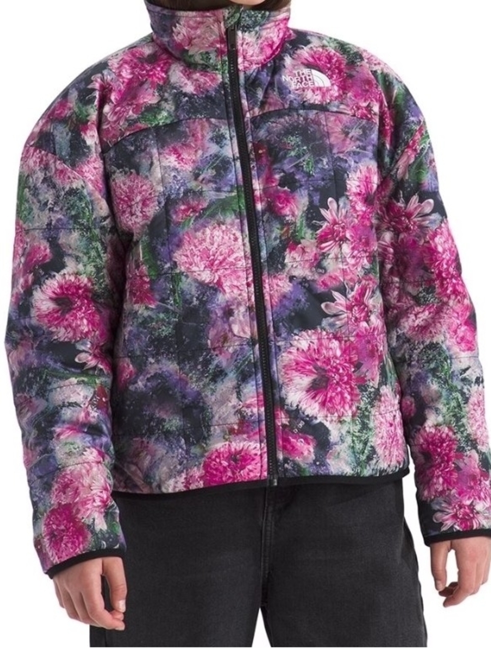 The North Face Kids Floral Pink & Purple Puffer Jacket